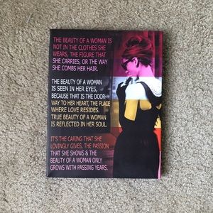 Audrey Hepburn Quote art piece